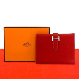 HERMES エルメス ベアン コンパクト 二つ折り財布 ヴォーエプソン