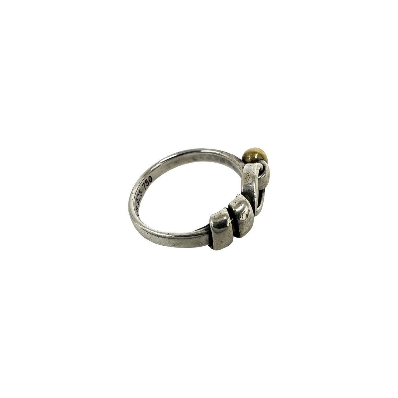 TIFFANY&Co. ティファニー (Vintage) フック&アイ リング 指輪 8号 925 K18 750YG 5