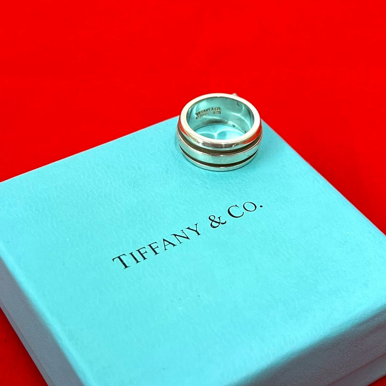 TIFFANY&Co. ティファニー グルーブド ダブルラインリング 指輪