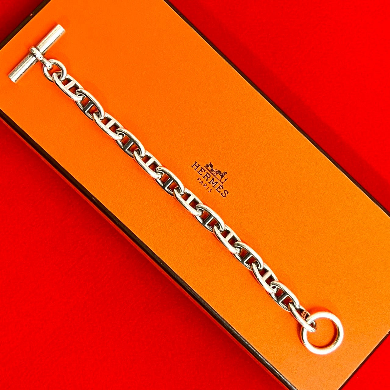 HERMES エルメス (Vintage) シェーヌダンクル GM 13コマ マルジェラ期 ブレスレット