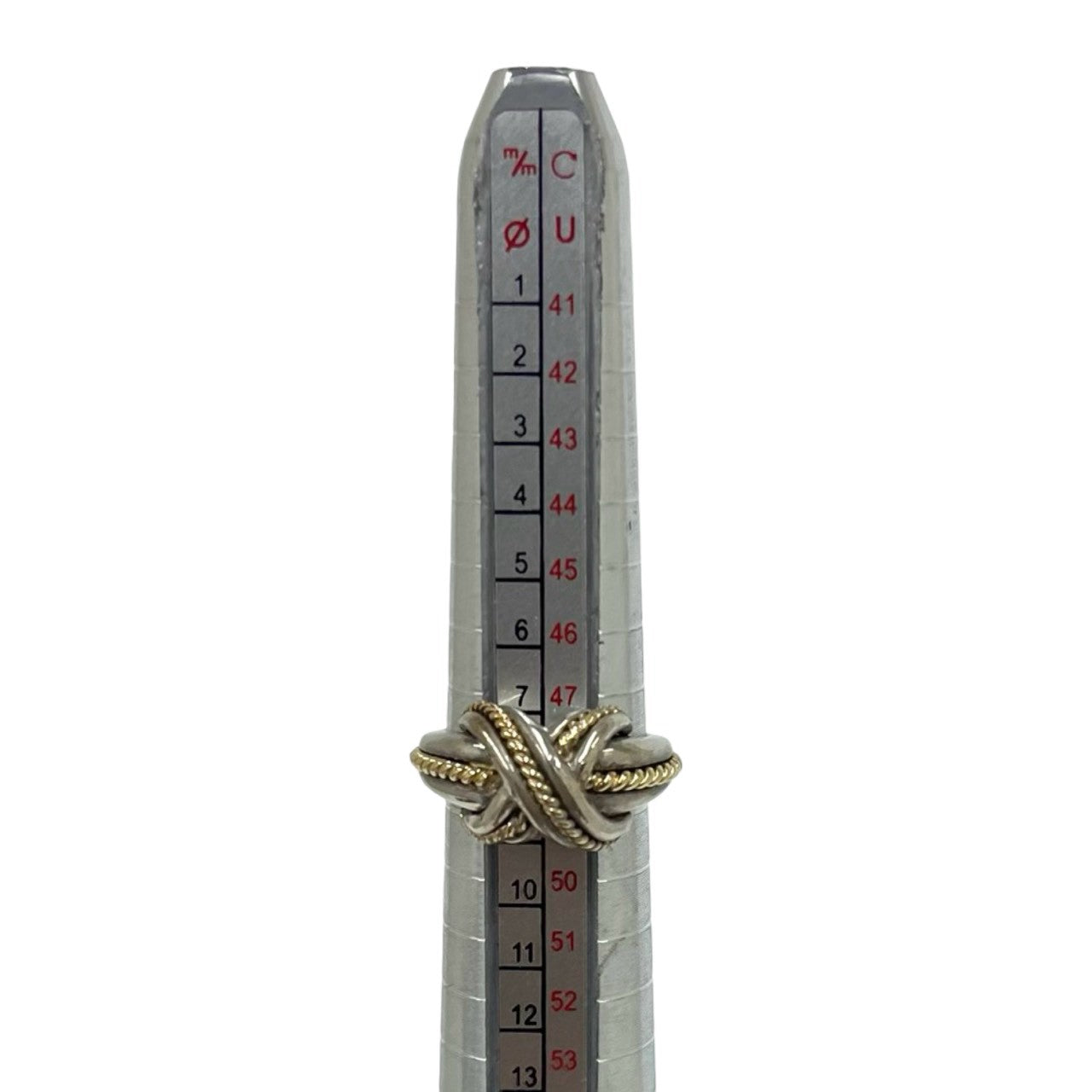TIFFANY&Co. ティファニー (Vintage) シグネチャー クロス リング 指輪 8号 925 K18 750YG 7