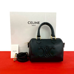 CELINE セリーヌ キュイルトリオンフ スモール ボストン ショルダーバッグ