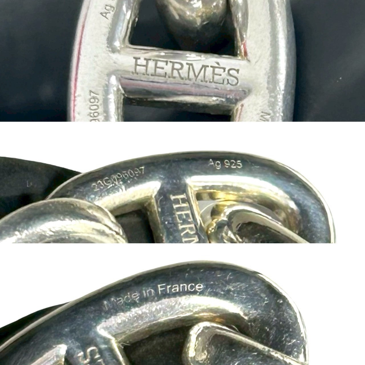HERMES エルメス シェーヌダンクル TGM 12コマ ブレスレット 3