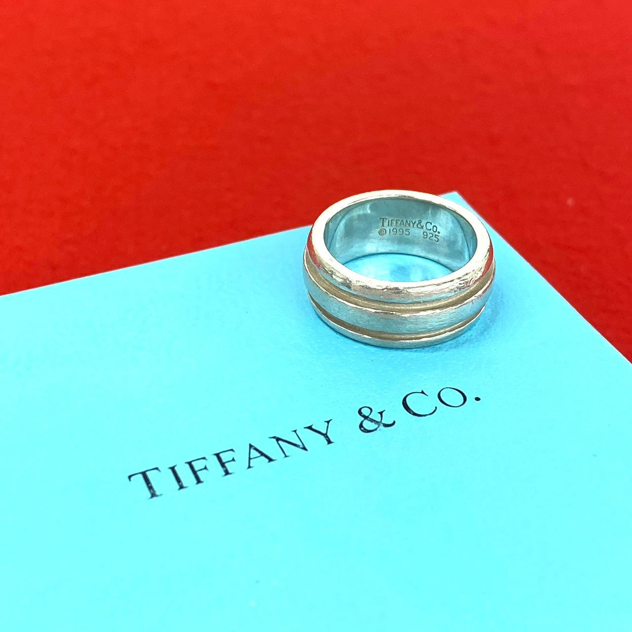 TIFFANY&Co. ティファニー (Vintage) グルーブド ダブルライン リング 指輪