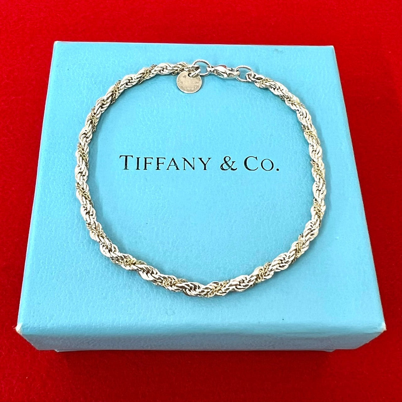 TIFFANY&Co. ティファニー (Vintage) ツイストロープ ブレスレット 925 K18 750YG