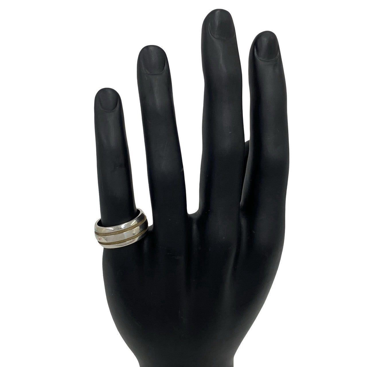 TIFFANY&Co. ティファニー (Vintage) グルーブド ダブルライン リング 指輪 16号 2