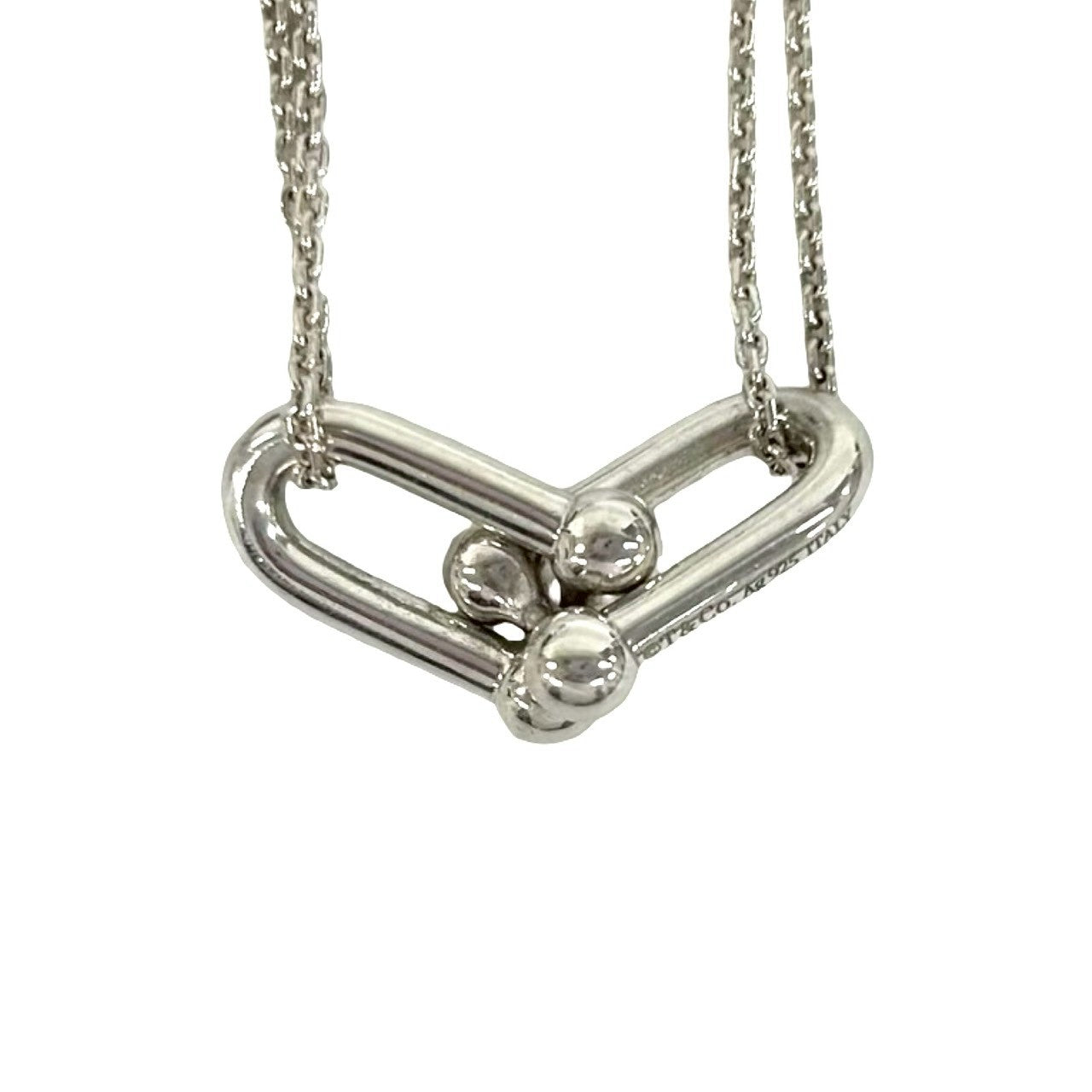 TIFFANY&Co. ティファニー ハードウェア ダブルリンク ネックレス 4