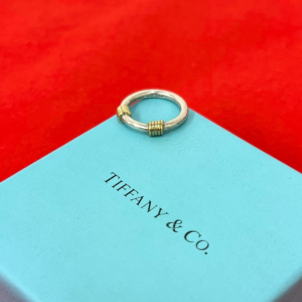 TIFFANY&Co. ティファニー バンドウィズ 2ワイヤー リング 925 K18 750 YG 指輪