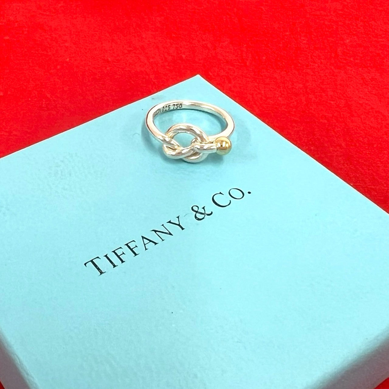 TIFFANY&Co. ティファニー (Vintage) ラブノット リング 925 K18 750YG 指輪
