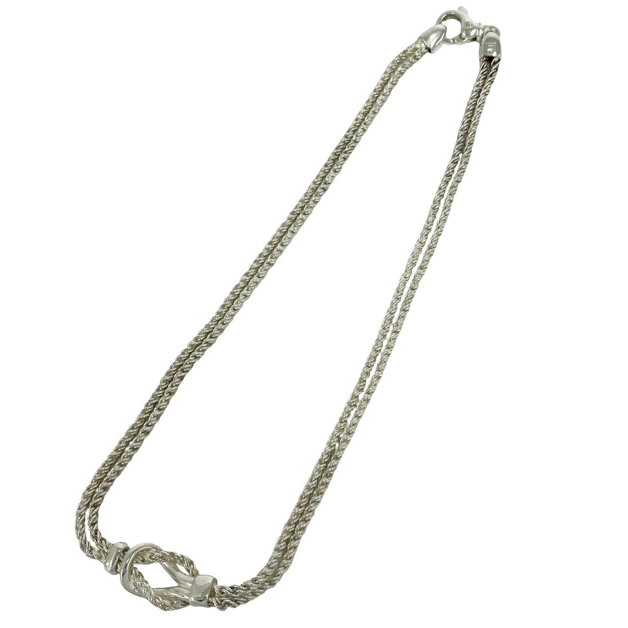 TIFFANY&Co. ティファニー (Vintage) ダブルロープ センターノット ネックレス 5