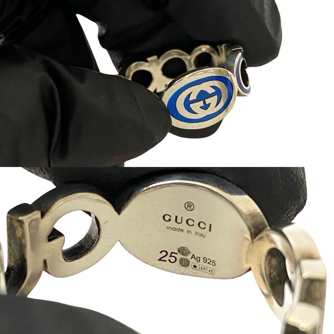 GUCCI インターロッキング G エナメル リング 3