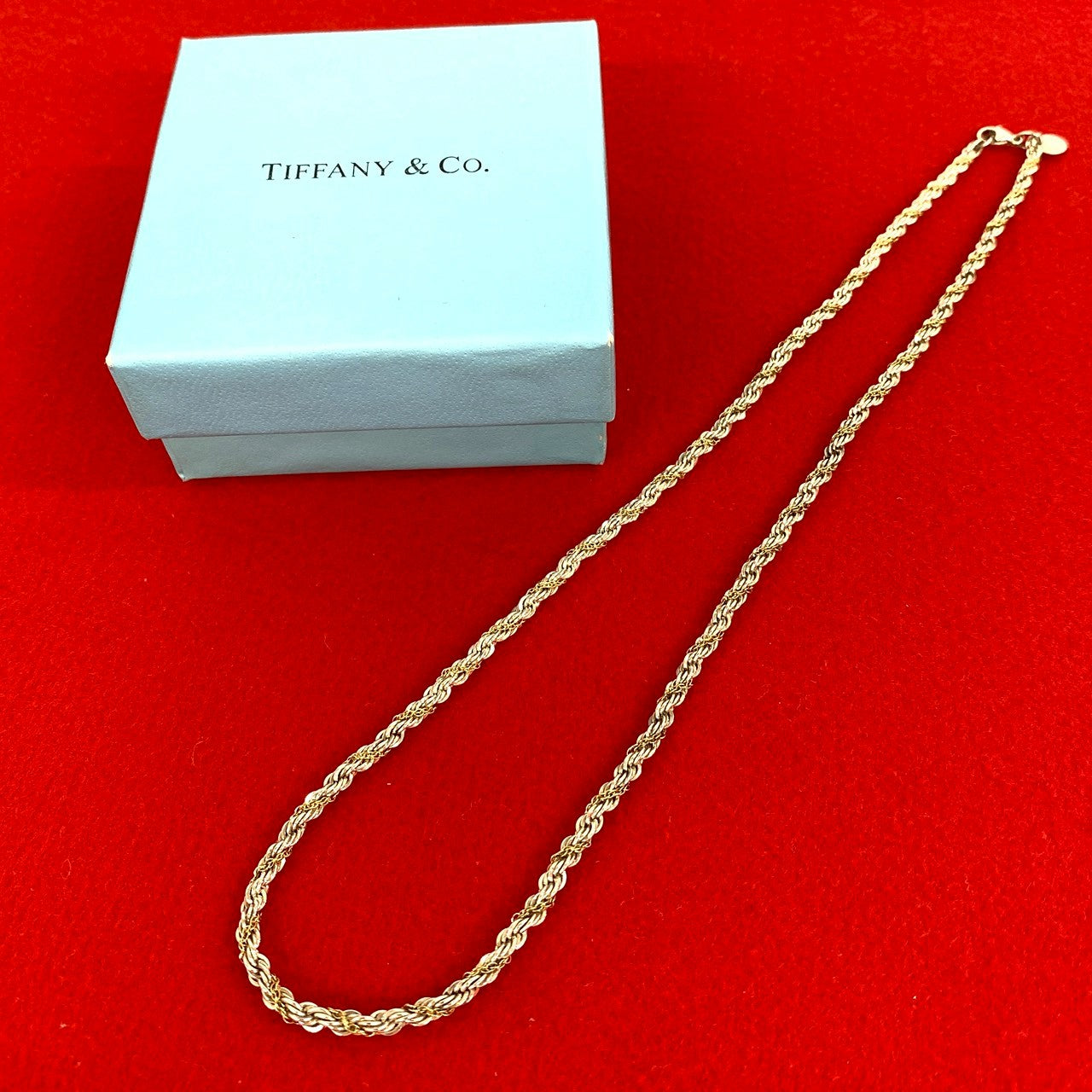 TIFFANY&Co. ティファニー (Vintage) ツイストロープ チェーン ネックレス 925 K18 750YG