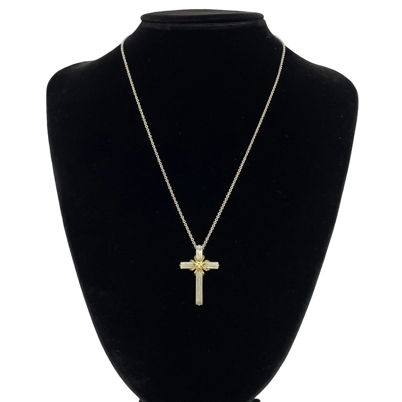 TIFFANY&Co. ティファニー (Vintage) シグネチャー クロス ネックレス 925 K18 750YG 2