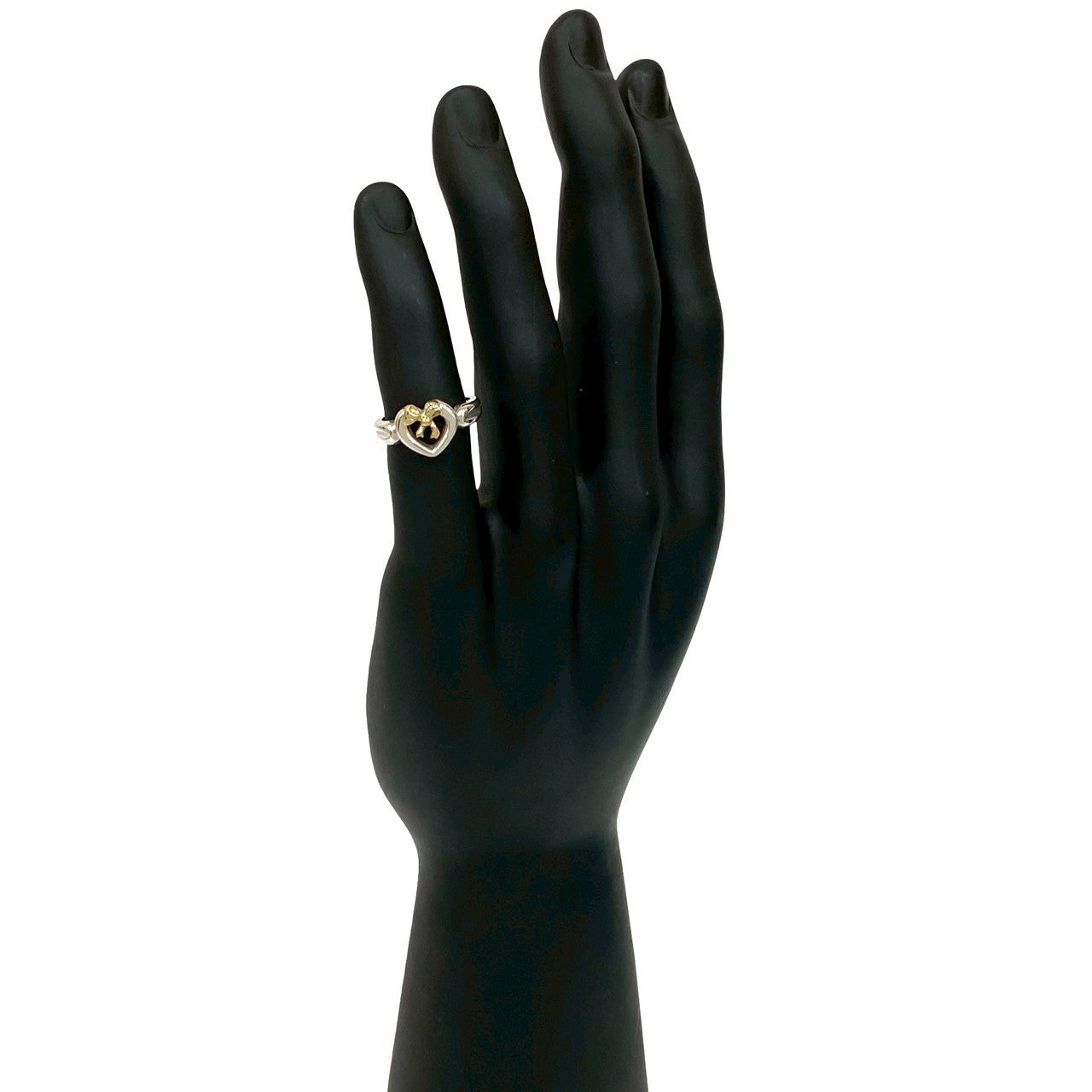 TIFFANY&Co. ティファニー ハート リボン コンビ リング 指輪 2