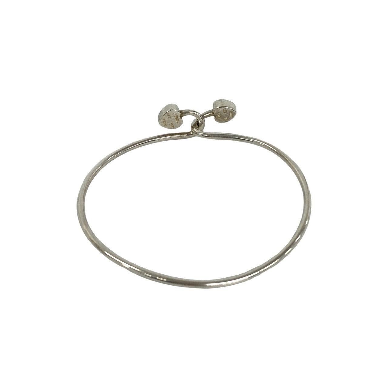 TIFFANY&Co. ティファニー (Vintage) ソリッド ダブルハート フック バングル 925 K18 750YG 7