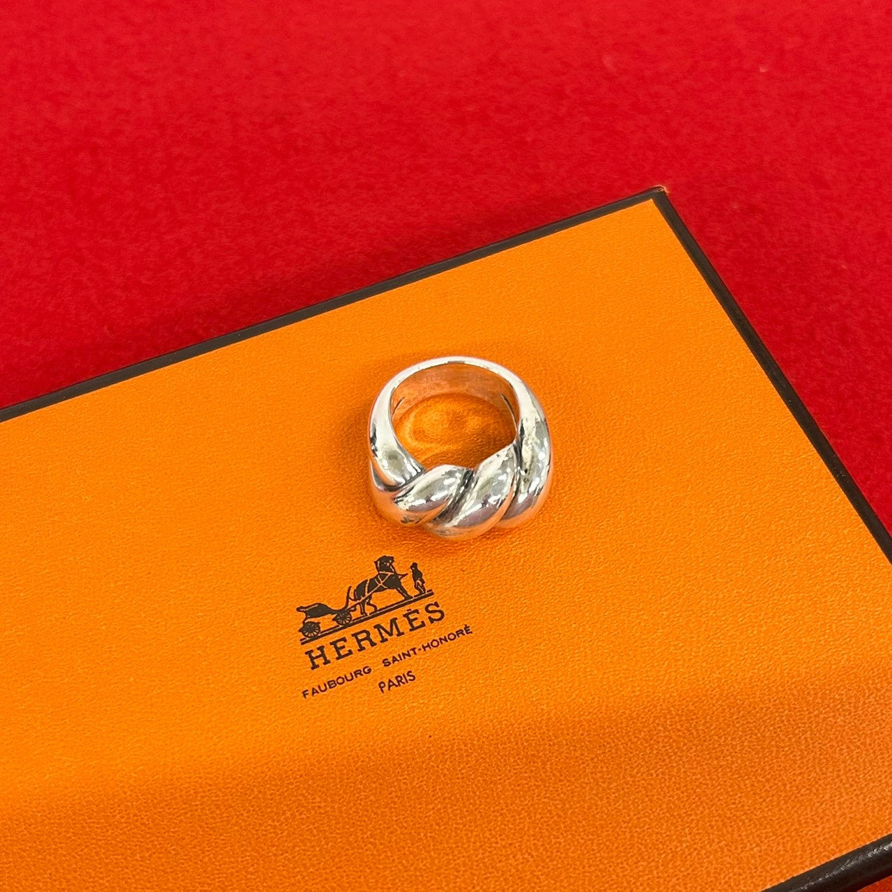 HERMES エルメス トルサード リング 指輪 7号 表記サイズ #50