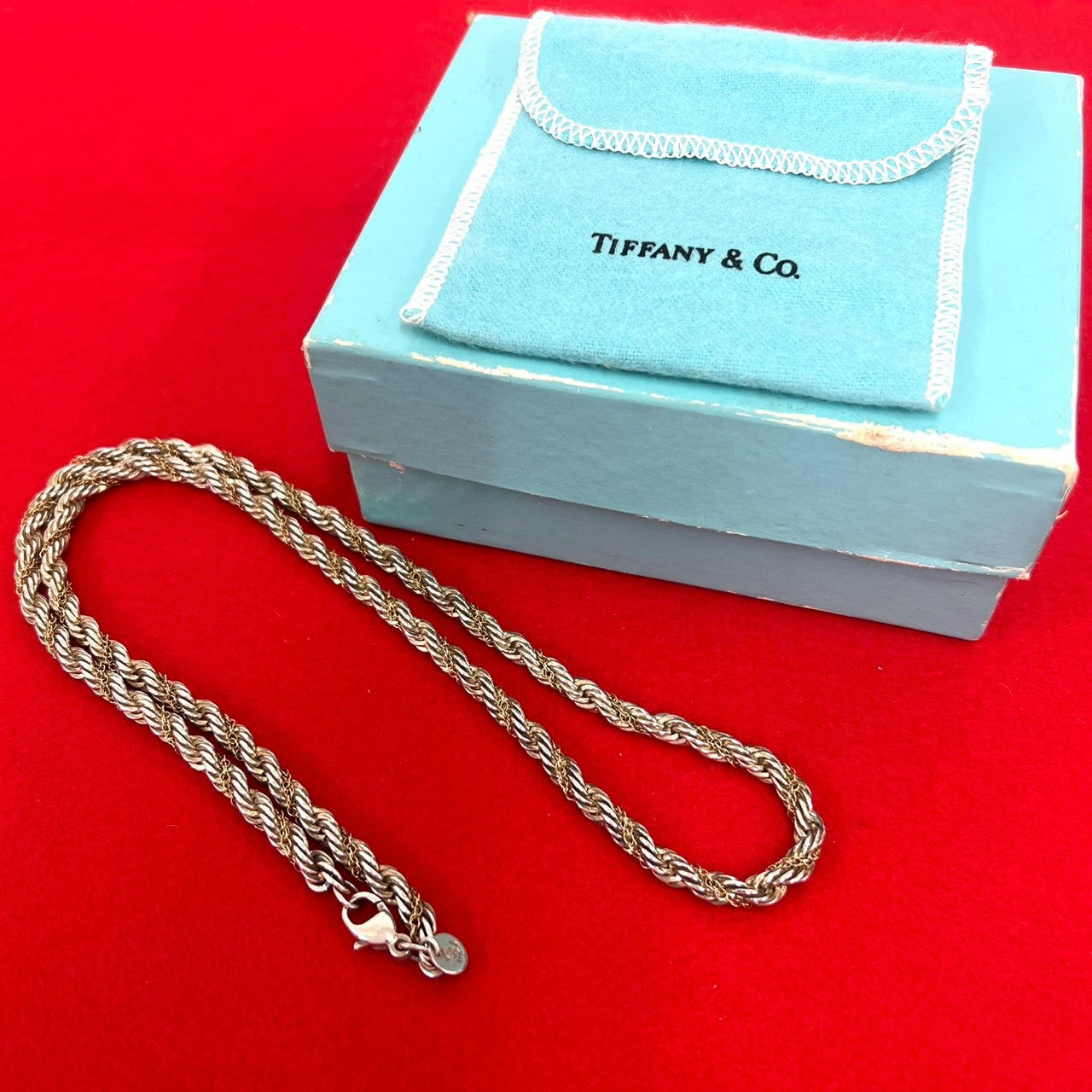 TIFFANY&Co. ティファニー (Vintage) ツイストロープ ネックレス 925 K14 585YG