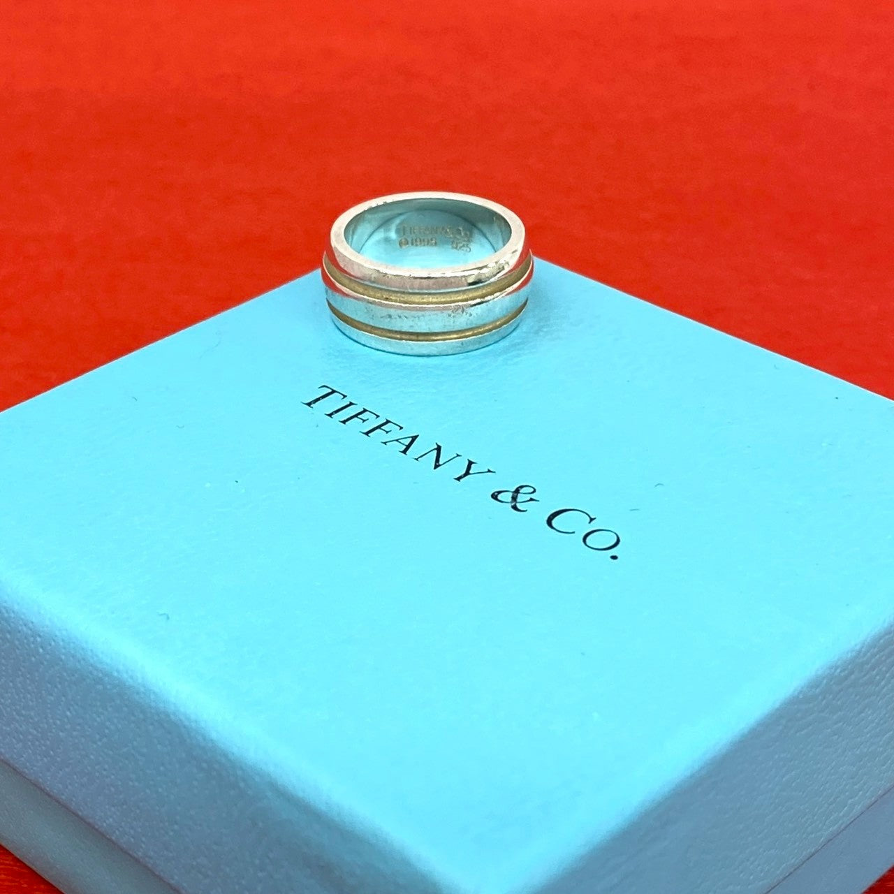 TIFFANY&Co. ティファニー (Vintage) グルーブド ダブルライン リング 指輪