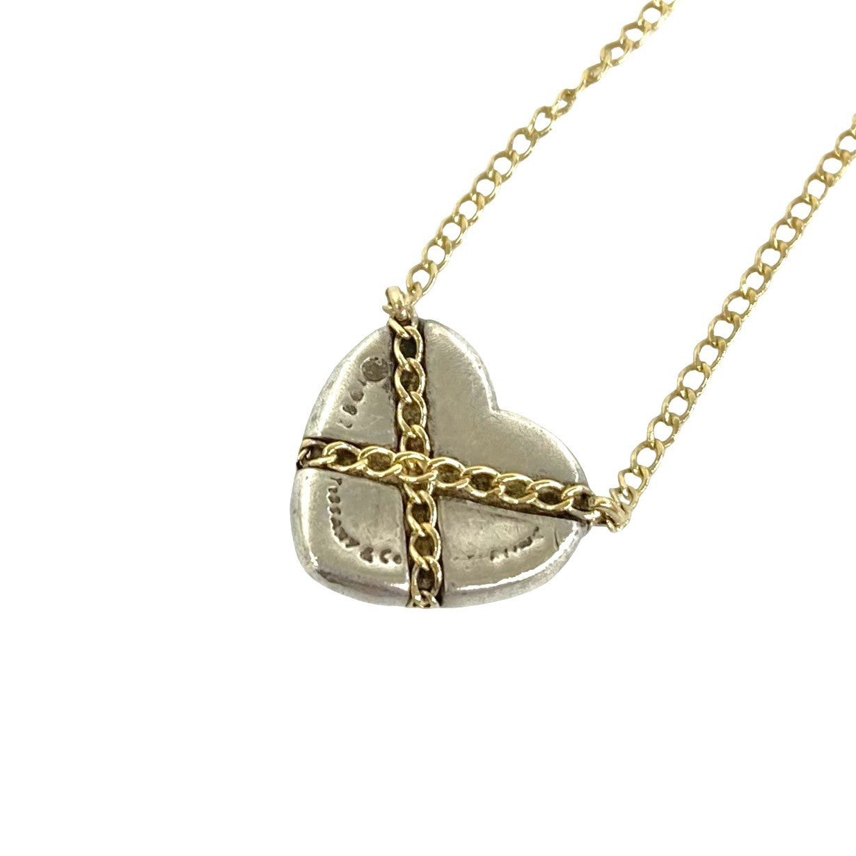 TIFFANY&Co. ティファニー (Vintage) ハート クロス ネックレス シルバー925 K18 750YG 3
