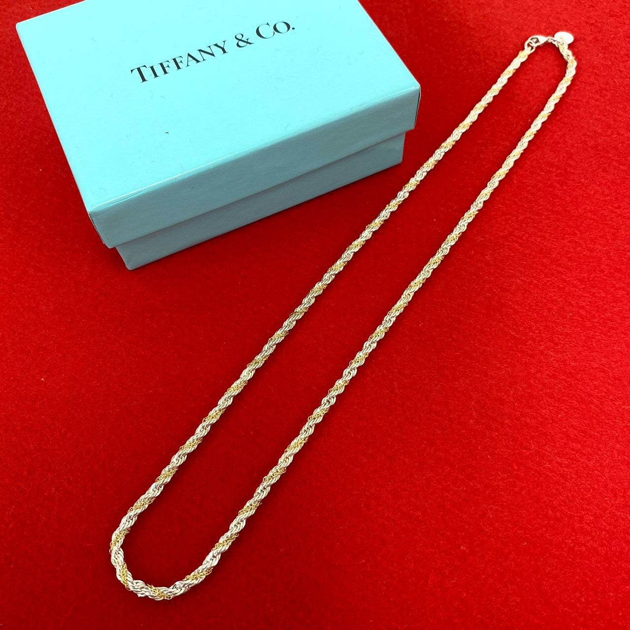 TIFFANY&Co. ティファニー (Vintage) ツイストロープ ネックレス 925 K18 750YG