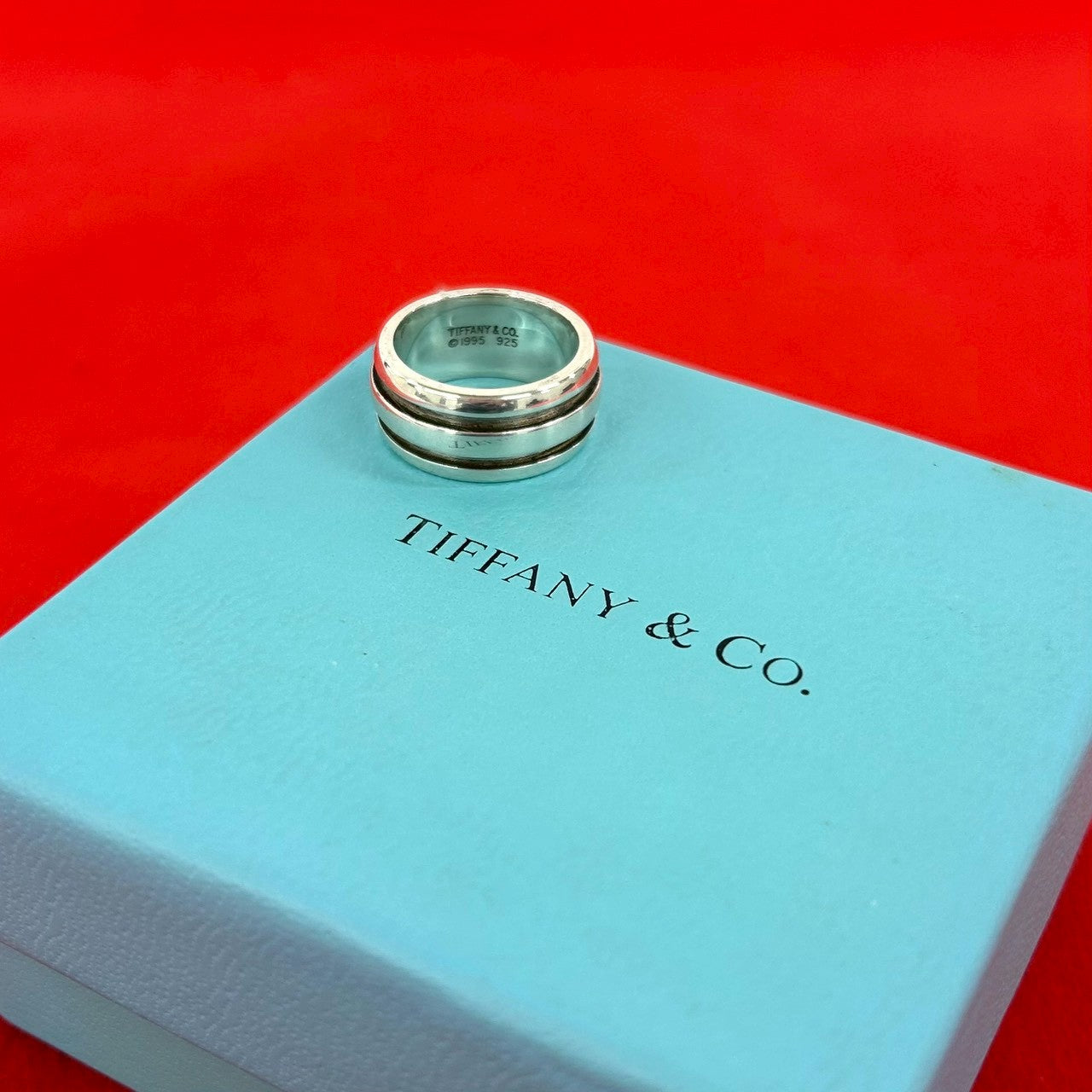 TIFFANY&Co. ティファニー グルーブド ダブルライン 925 リング 指輪