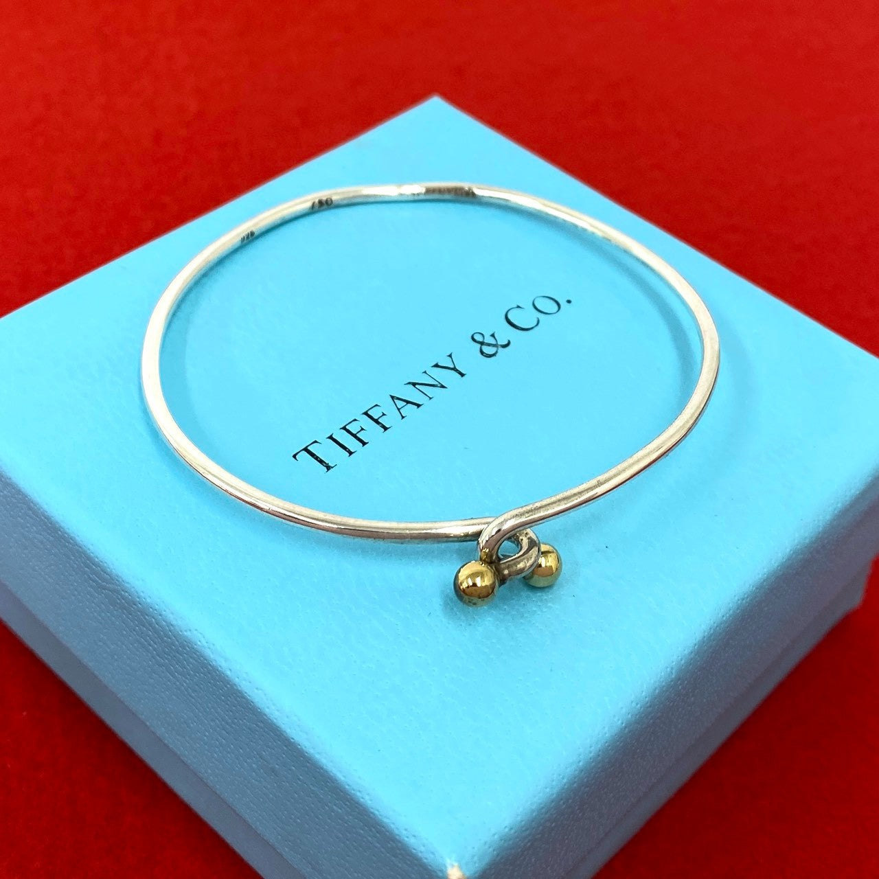 TIFFANY&Co. ティファニー (Vintage) フック&アイ バングル 925 K18 750YG