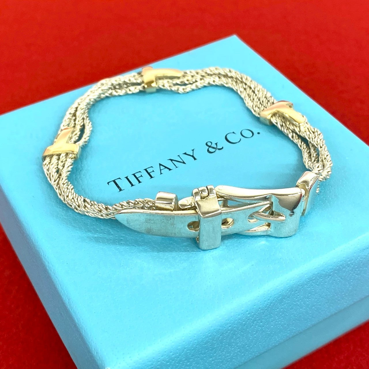 TIFFANY&Co. ティファニー (Vintage) Tサンチュール ブレスレット 925 K18 750YG