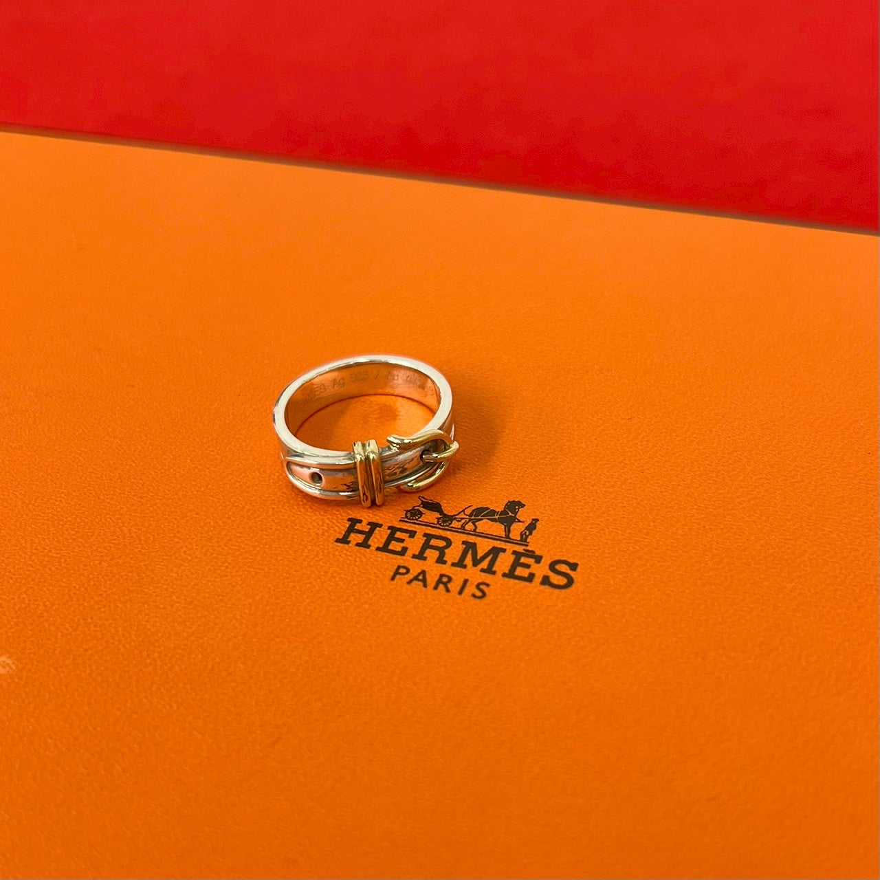 HERMES エルメス サンチュール リング 925 K18 750YG 指輪