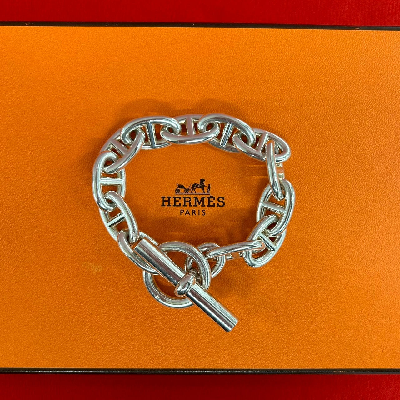 HERMES エルメス シェーヌダンクル TGM 12コマ ブレスレット