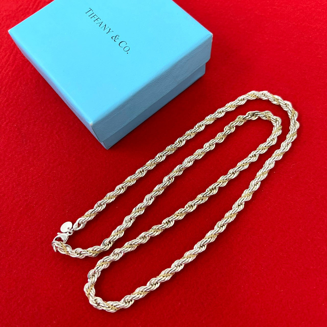 TIFFANY&Co. ティファニー (Vintage) ツイストロープ ネックレス 925 K18 750YG