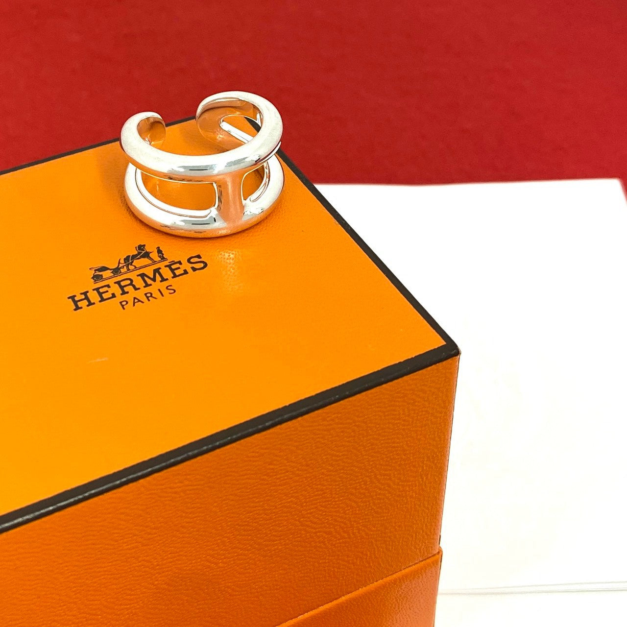 HERMES エルメス オスモズ PM リング 指輪 17号 表記サイズ #57