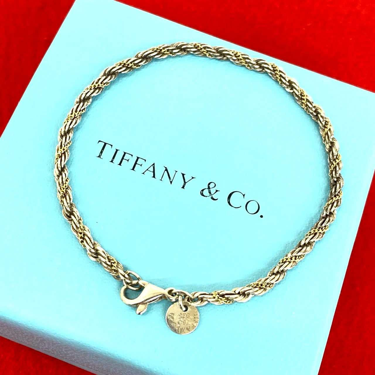 TIFFANY&Co. ティファニー (Vintage) ツイスト ロープ ブレスレット 925 K18 750YG