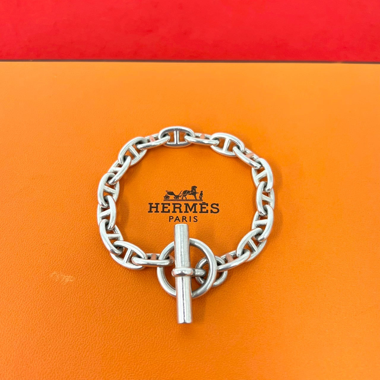 HERMES エルメス (Vintage) シェーヌダンクル PM 17コマ マルジェラ期 ブレスレット