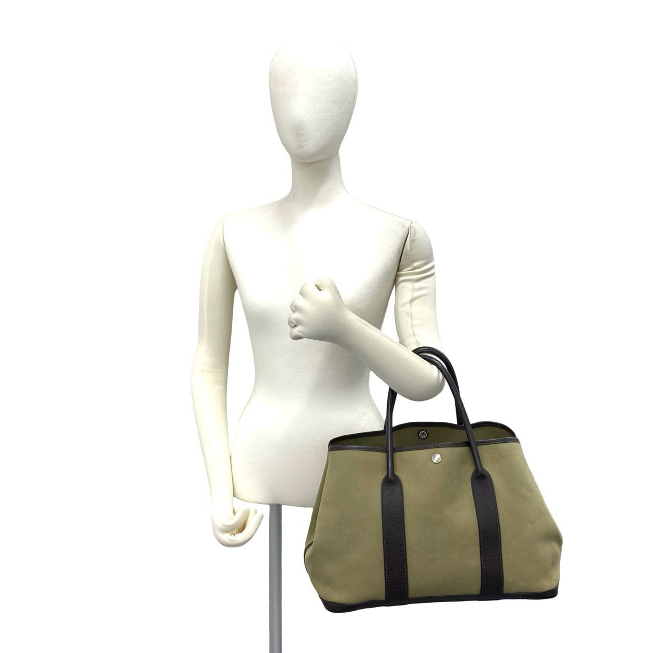 HERMES エルメス ガーデンパーティ PM ハンドバッグ トワルオフィシエ ブッフル 2