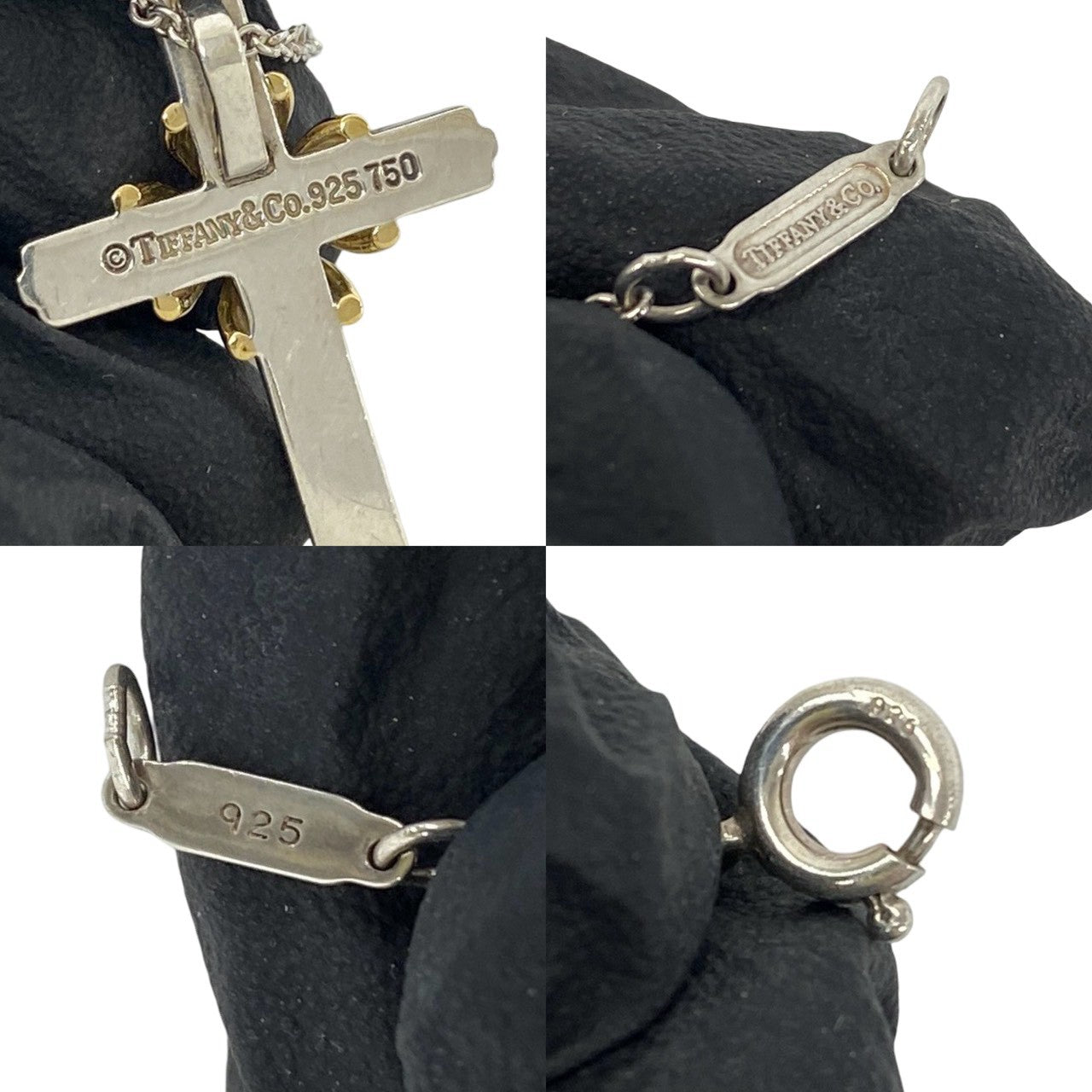 TIFFANY&Co. ティファニー (Vintage) シグネチャー クロス ネックレス 925 K18 750 YG 3