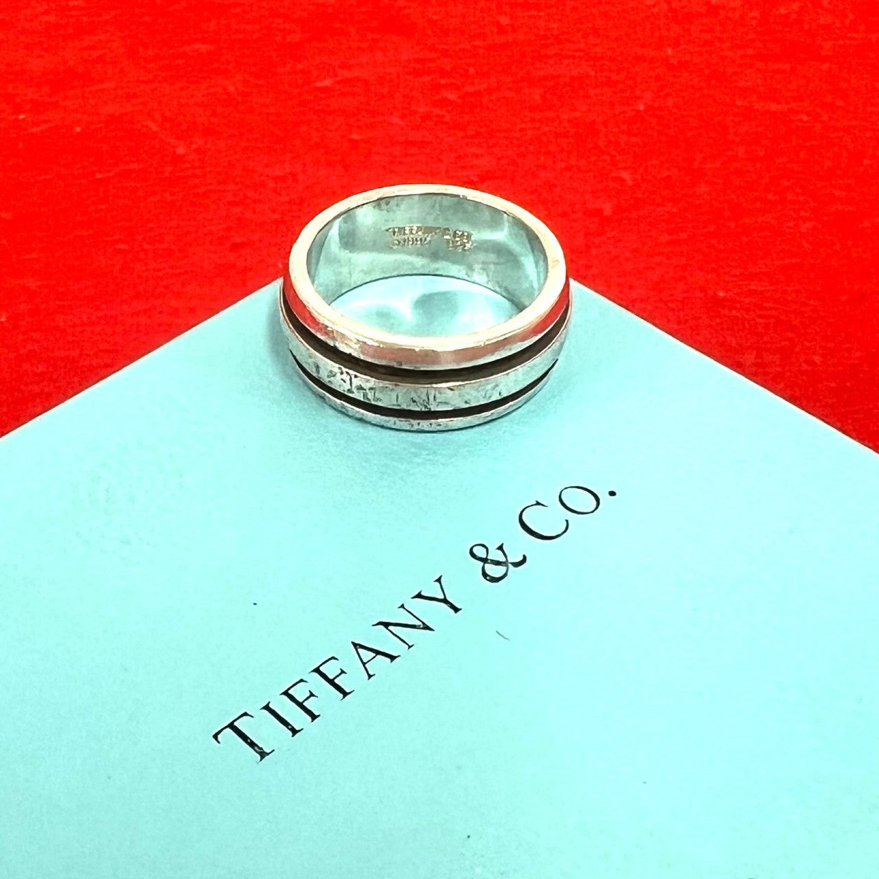 TIFFANY&Co. ティファニー (Vintage) グルーブド ダブルライン リング 指輪