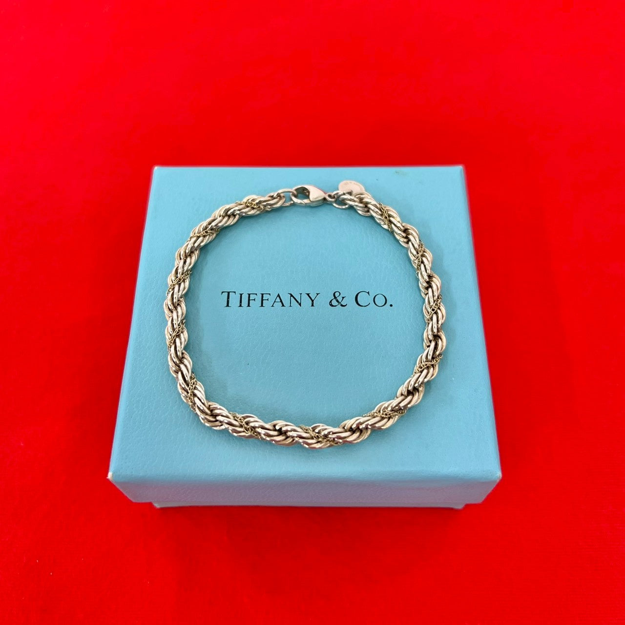TIFFANY&Co. ティファニー (Vintage) ツイストロープ ブレスレット シルバー925 K18 750YG