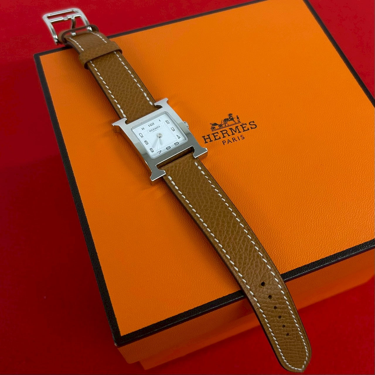 HERMES エルメス Hウォッチ 腕時計 ヴォーエプソン