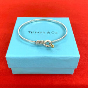 TIFFANY&Co. ティファニー (Vintage) フック＆アイ バングル ブレスレット 925 K18 750YG