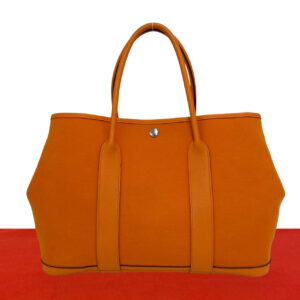 HERMES エルメス ガーデンパーティー MM ハンドバッグ トワルオフィシエ ブッフル