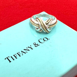 TIFFANY&Co. ティファニー (Vintage) シグネチャークロス リング 指輪 13号 925 K18 750 YG