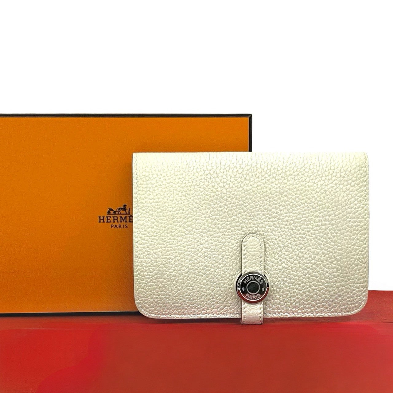 HERMES エルメス ドゴン コンパクト 二つ折り財布 トリヨンクレマンス