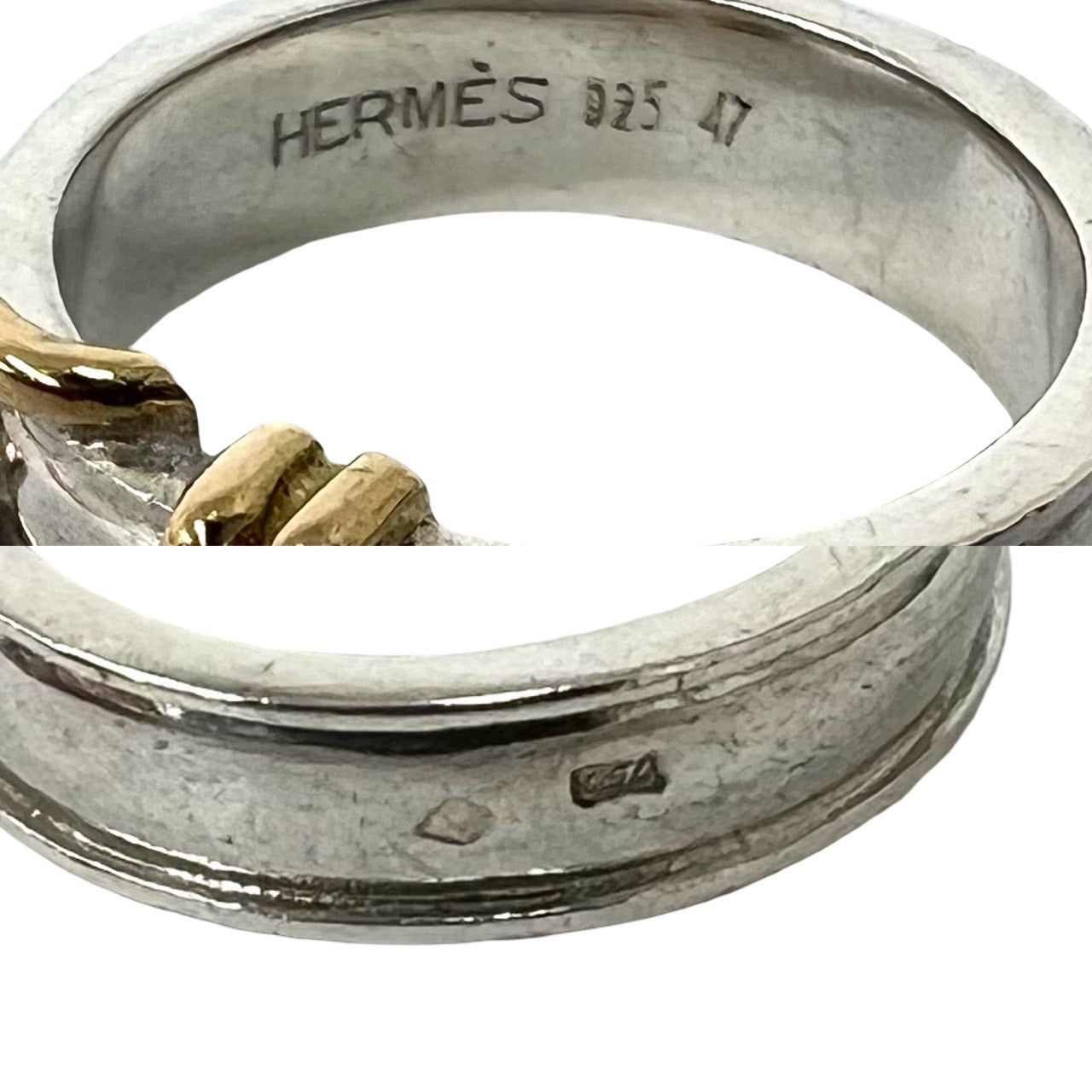 HERMES エルメス (Vintage) サンチュール リング 925 K18 750YG 指輪 3