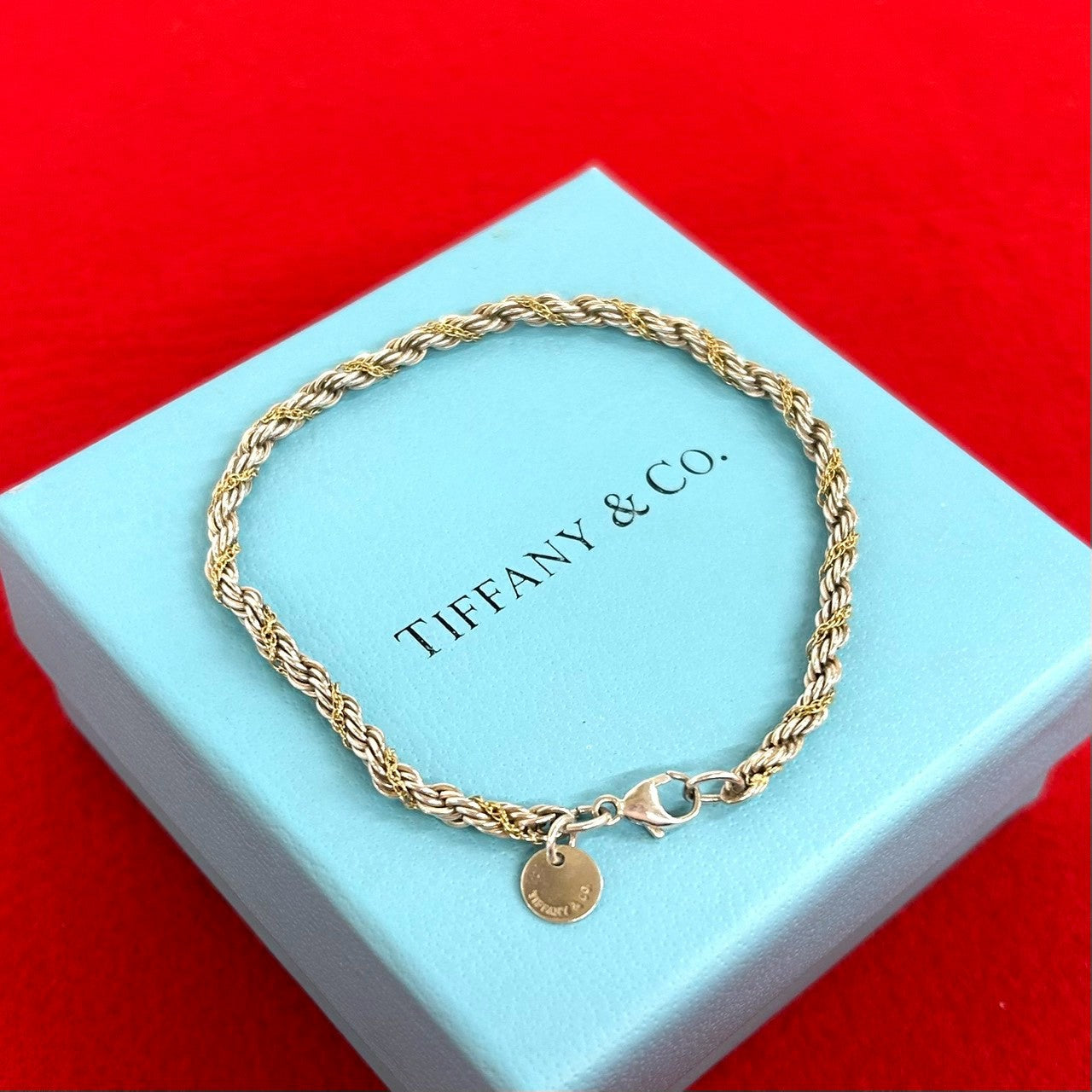 TIFFANY&Co. ティファニー (Vintage) ツイストロープ ブレスレット 925 K18 750YG