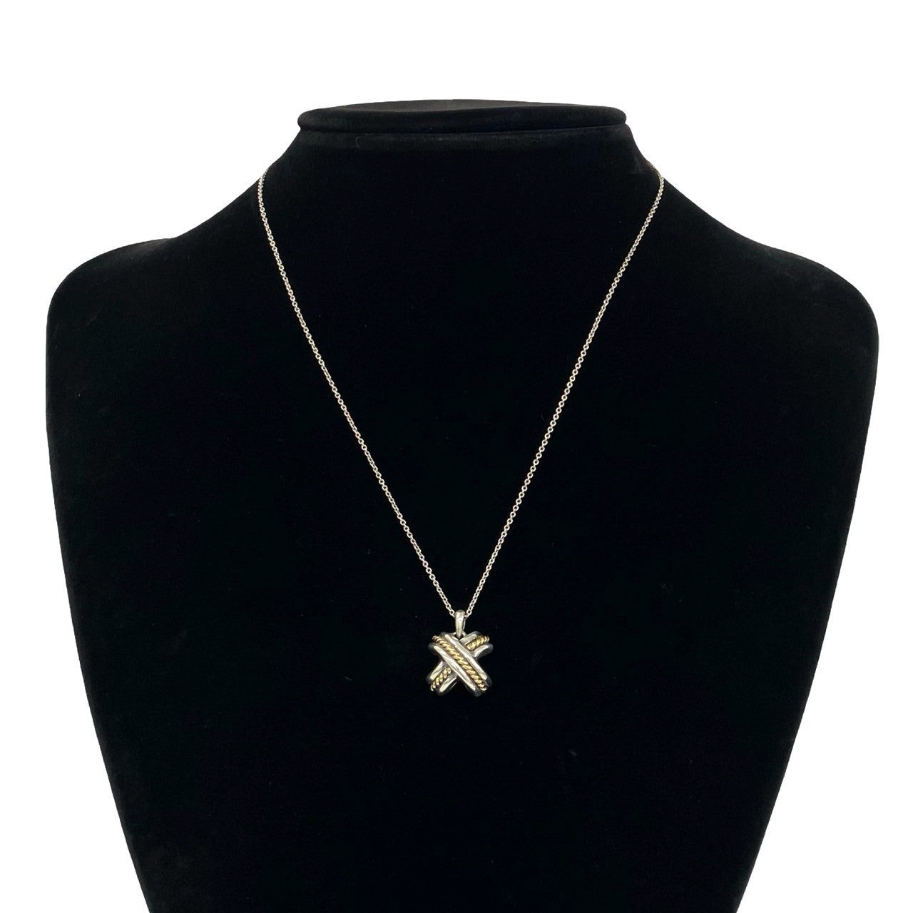 TIFFANY&Co. ティファニー (Vintage) シグネチャー クロス コンビ ネックレス 925 K18 750YG 2