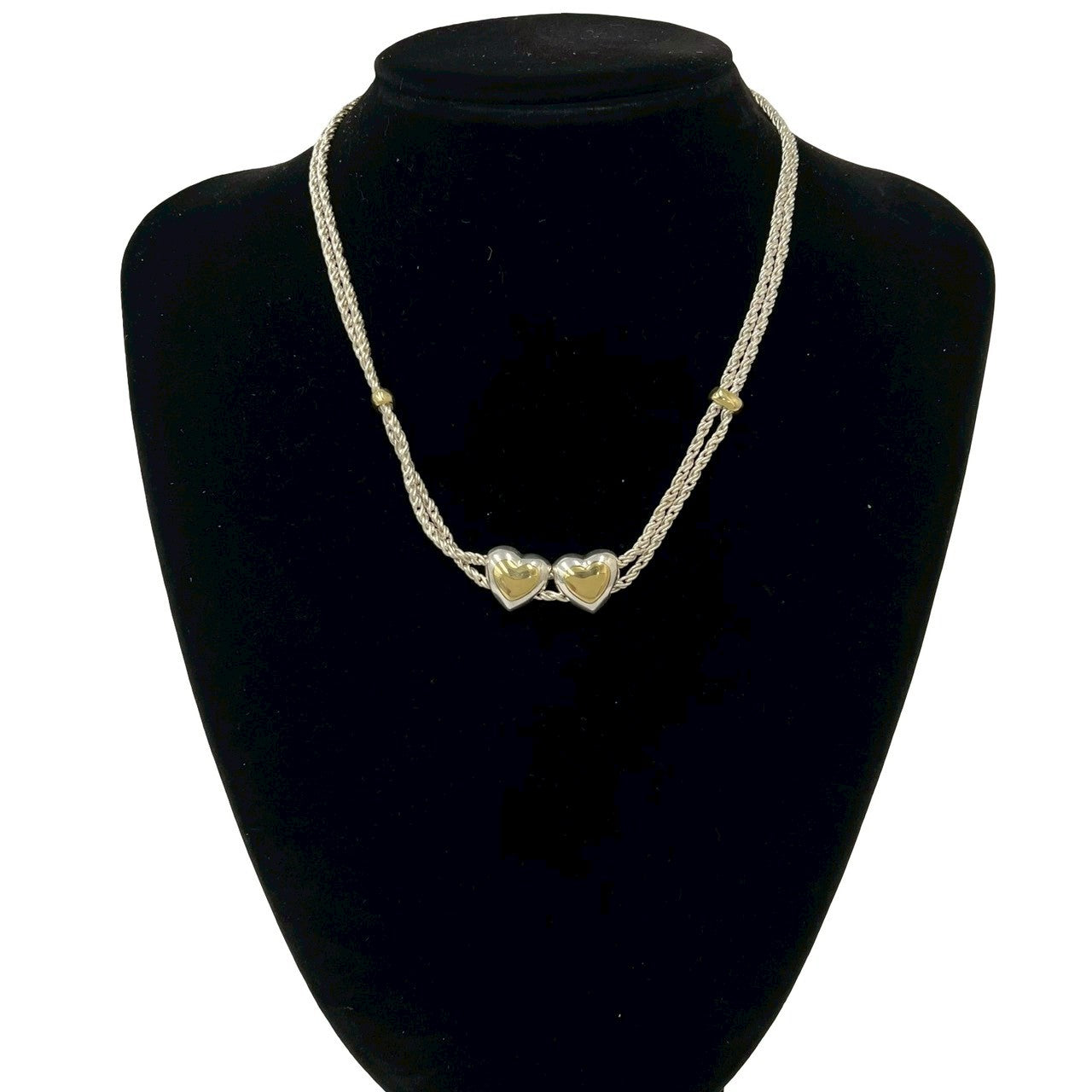 TIFFANY&Co. ティファニー (Vintage) ダブルロープ ハート ネックレス 925 K18 750YG 2