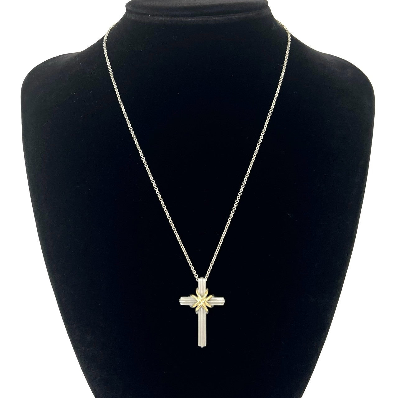TIFFANY&Co. ティファニー (Vintage) シグネチャー クロス ネックレス 925 K18 750YG 2