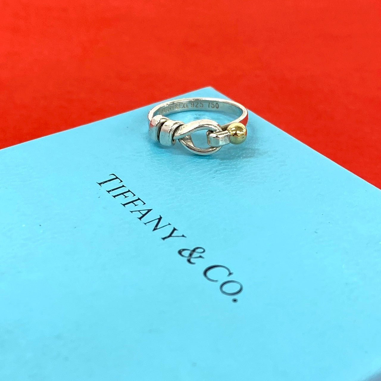 TIFFANY&Co. ティファニー (Vintage) フック&アイ リング 925 K18 750YG 指輪
