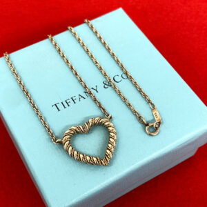 TIFFANY&Co. ティファニー (Vintage) ツイスト ハート ネックレス 925 K18 750YG