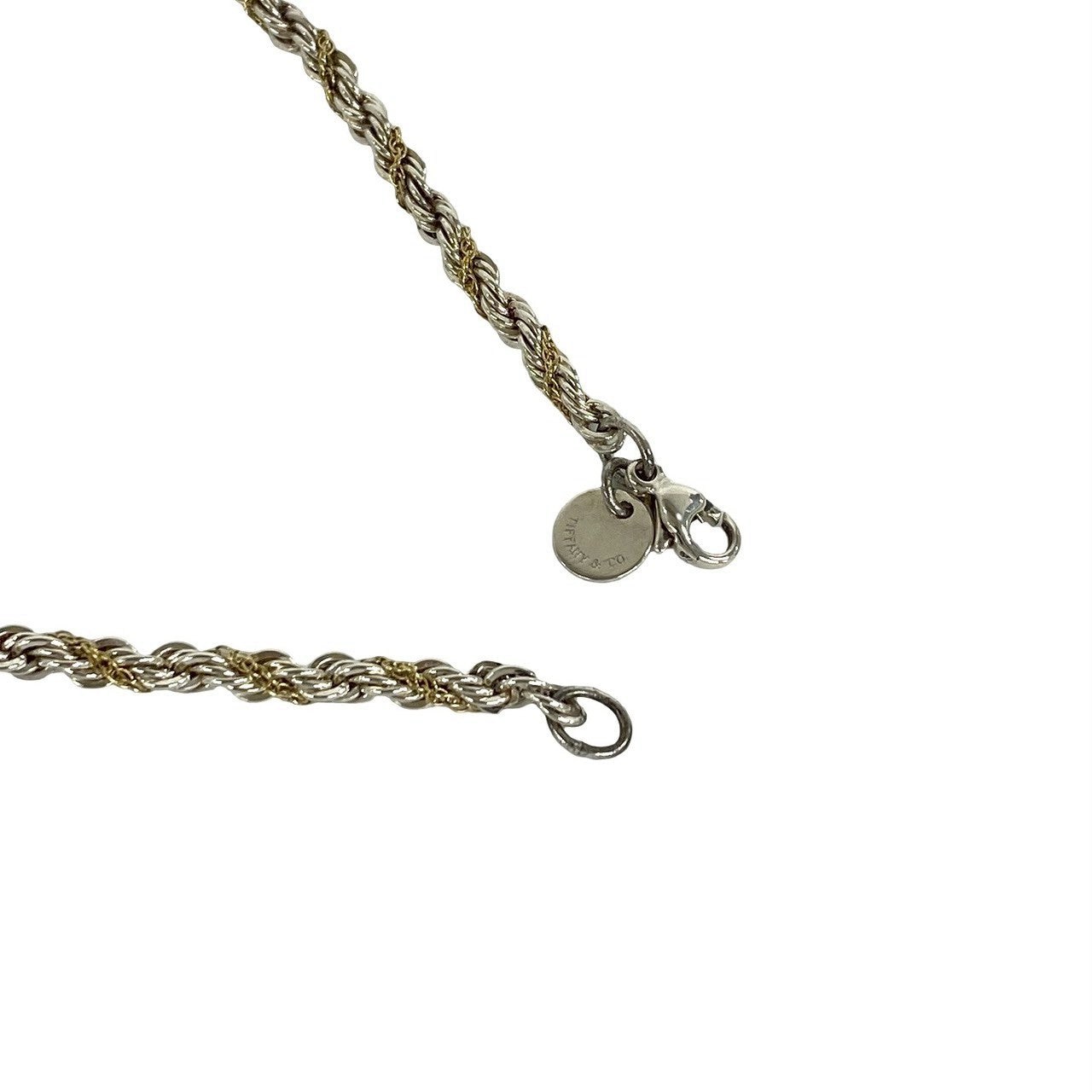 TIFFANY&Co. ティファニー (Vintage) ツイストロープ チェーン ネックレス 925 K18 750YG 4